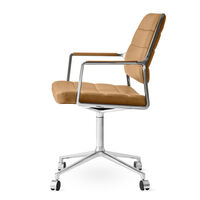 455 Svingstol Med hjul Camel Leather