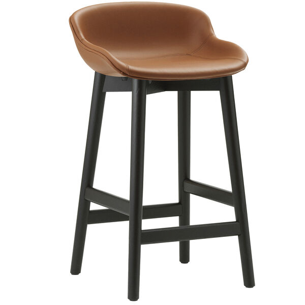 Hyg Barstol 65 cm Brandy Läder / Svart Ek