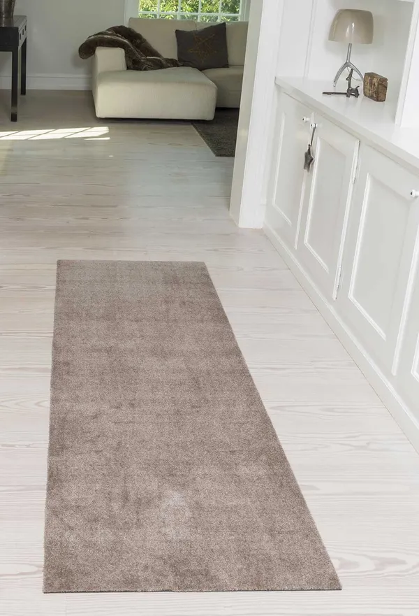 Unicolor Dørmåtte Sand / Beige 90x200 cm