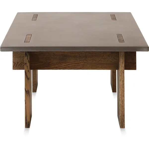 Arnold Sofabord 65x110 cm Mørk Beton / Mørk Eg