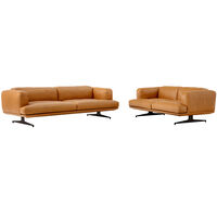 Inland AV22 2-sitssoffa Läder Noble Cognac / Warm Black