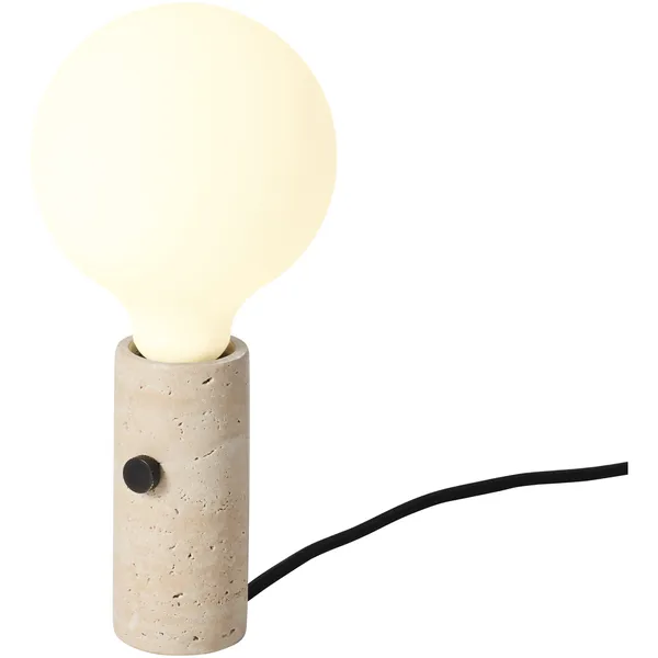 Core Pendel / Bordlampe Creme Travertin
