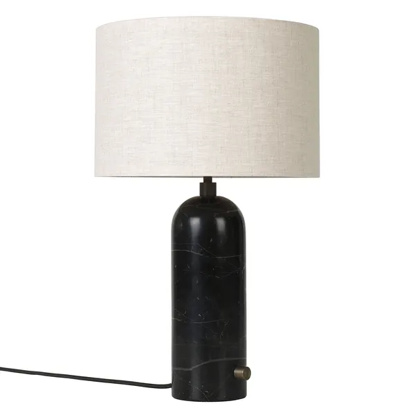 Gravity Bordlampe Lille Sort Marmor / Canvas