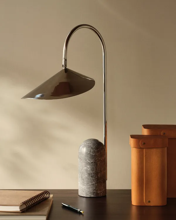 Arum Bordlampe Rustfritt Stål
