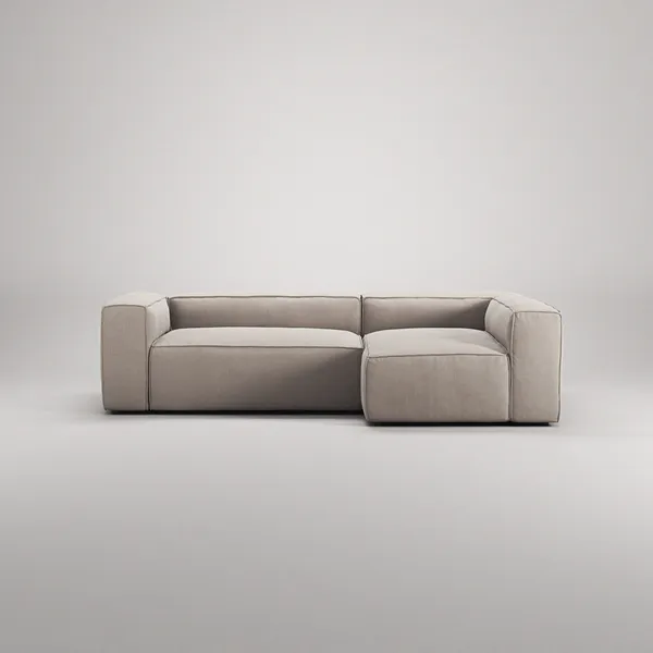 Grand 3-Seter Sofa Divan Høyre Sandshell Beige