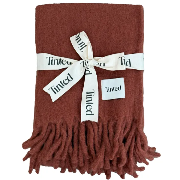 Fridh Plaid Mohair 130x170 cm Rust