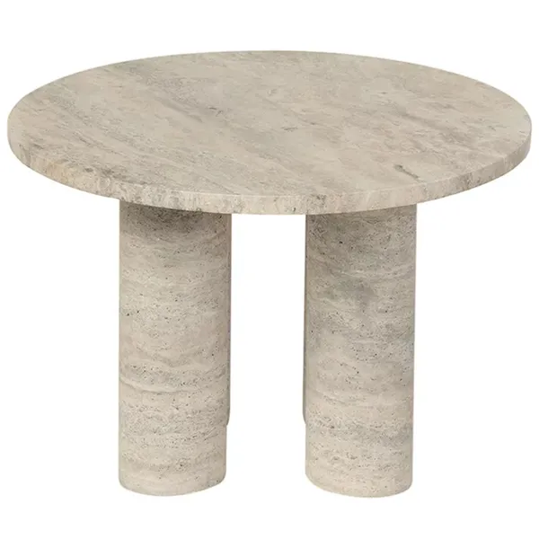 Volos Sidebord Ø52 Travertin