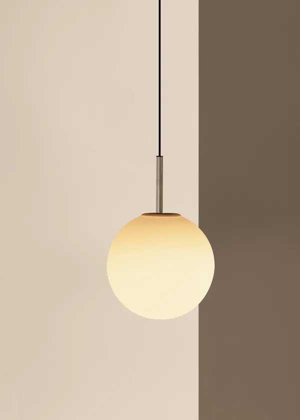 Tr Bulb Pendel Matt / Polerat Stål
