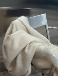 Fridh Plaid Mohair 130x170 cm Offwhite