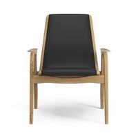 Laminett Lenestol Skinn Oljet Eik / Sort