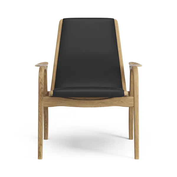 Laminett Lenestol Skinn Oljet Eik / Sort