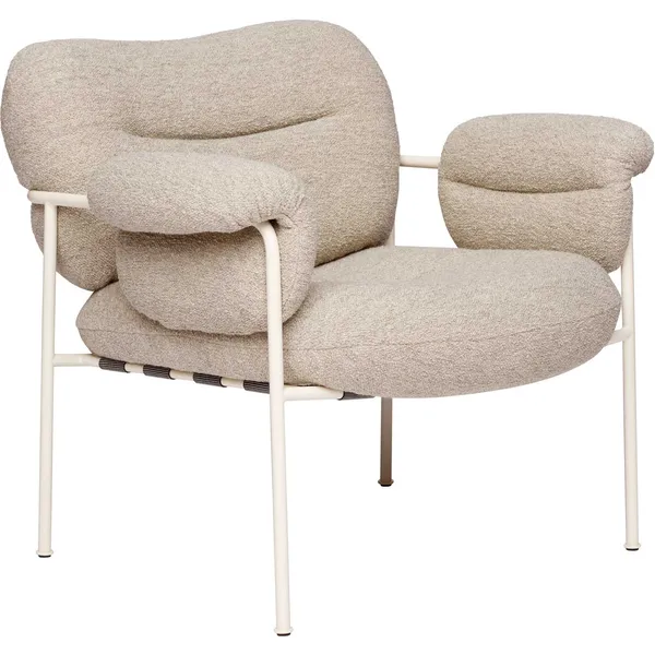 Bollo Lænestol Pearl White Ben / Stof Barnum Sand