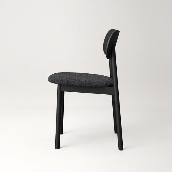 Elephant Stol Sort / Antracitfarvet Bouclé
