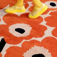 Marimekko Unikko Tæppe 140x200 cm Orange Rødt