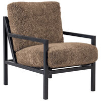 Seventy Five Wood Lenestol Svart Eik / Saueskinn Sahara