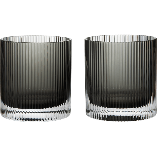 Ripple Drinksglas 2-pak Smoked Grey