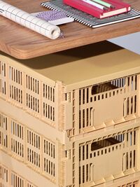 Colour Crate Låg Til Opbevaringskasse L Golden Yellow