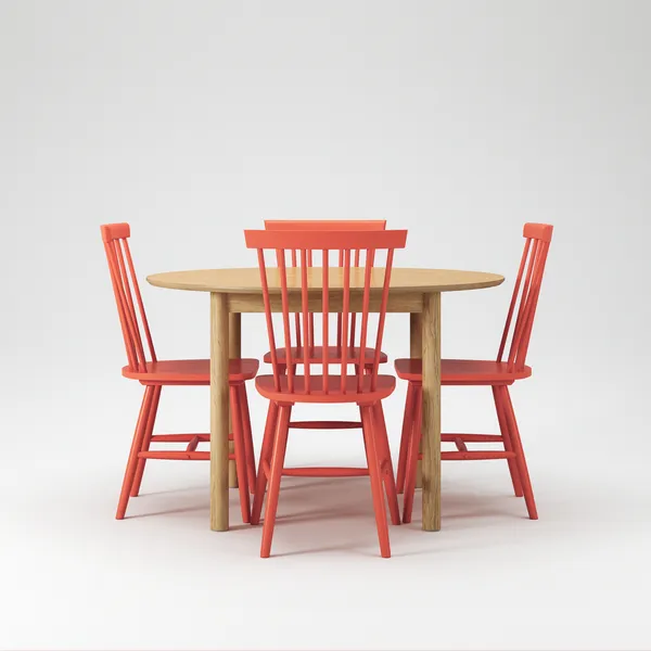 Wood Matgrupp Ek / Orange