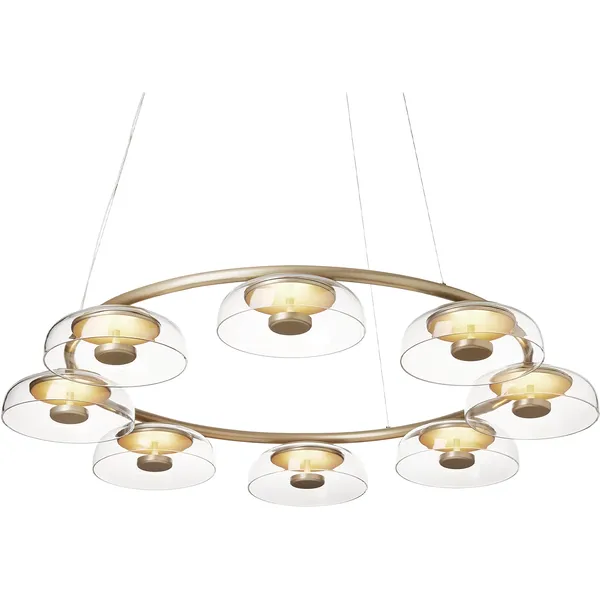Blossi 8 Lysekrone Nordic Gold / Klar