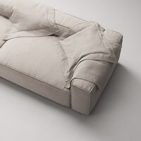 Grand 3-Sitssoffa öppet avslut Vänster Minetyg Sandshell Beige