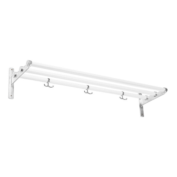 Nostalgi Hat Rack/Shoe Rack Aluminium Fittings Hattehylde Fremstillet af træ Fremstillet af genanvendt aluminium Hvid Aluminium