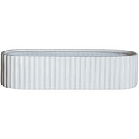 Stripe Adventslysestage 30 cm Shiny White
