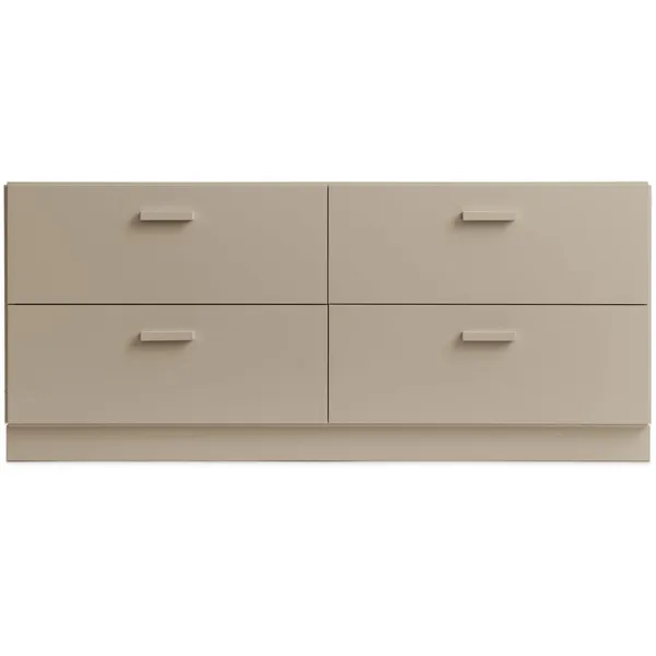 Relief Byrå Låg Med Sockel Beige