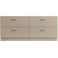 Relief Byrå Låg Med Sockel Beige