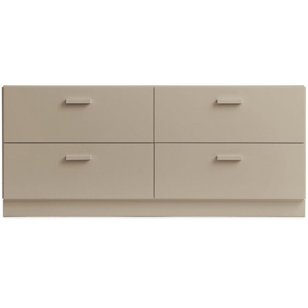 Relief Kommode Lav med Fodstykke Beige