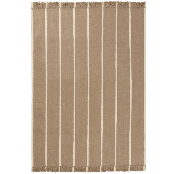 Calm Kelim Matta 200x300 cm Off-white / Dark Sand