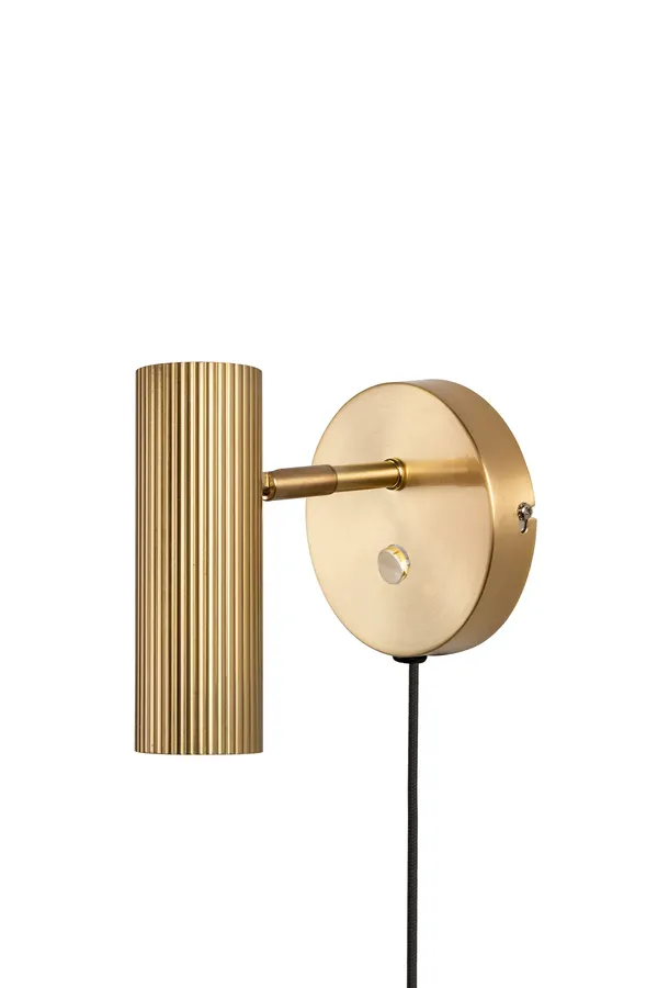 Hubble Væglampe Brushed brass