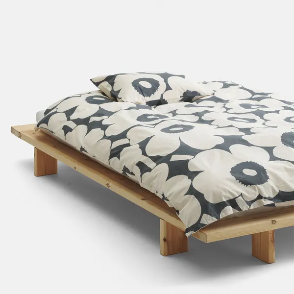 Unikko Påslakan Off-white/Charcoal 150x210 cm