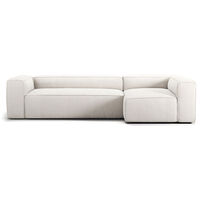 Grand 4-Personers Sofa Divan Højre Steam White