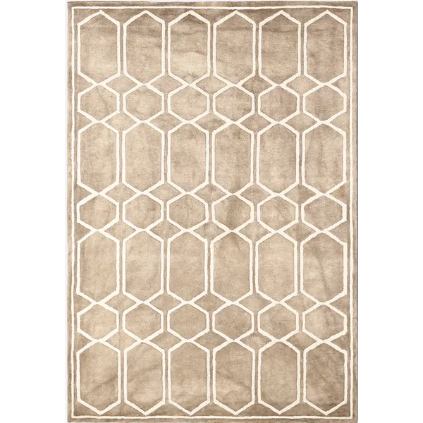 Tie Dye Ullmatta 250x350 cm Beige