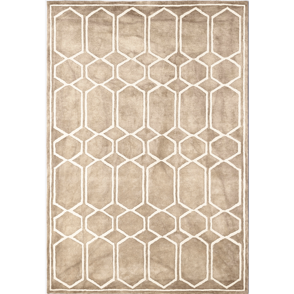 Tie Dye Ullmatta 250x350 cm Beige