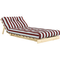 Roots Sovesofa 90x200 cm Bourgogne / Lyseblå