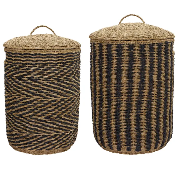 Cesto Förvaringskorg 2-pack Svart/Natur