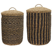 Cesto Förvaringskorg 2-pack Svart/Natur
