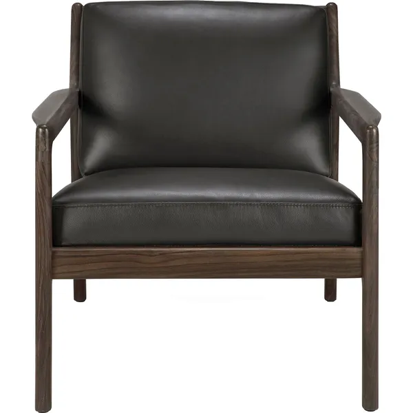 Jack Loungefåtölj Mahogny / Mörkbrun Läder