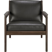 Jack Loungefåtölj Mahogny / Mörkbrun Läder