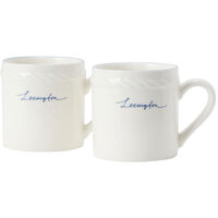 Lexington Porcelain Espressomuki 5 cm 2 kpl:n pakkaus Valkoinen / Tummansininen