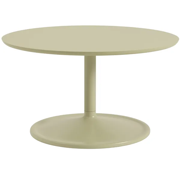 Soft Salongbord Ø75 cm Laminat Beige Green