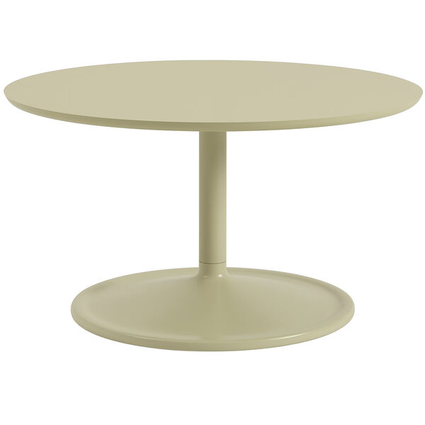 Soft Salongbord Ø75 cm Laminat Beige Green