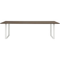 70/70 Bord 255x108 cm Massiv Røget Eg / Hvidt