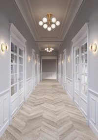 Apiales 9 Plafond Mässing / Opal
