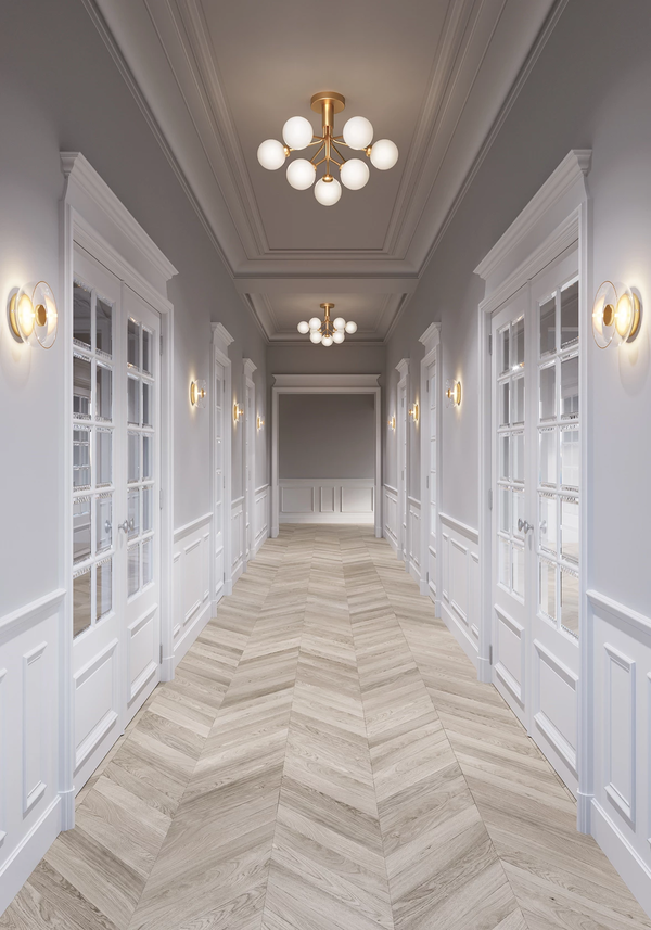 Apiales 9 Plafond Mässing / Opal