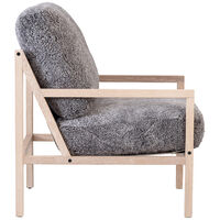 Seventy Five Wood Lænestol Hvidpigmenteret Eg / Fåreskind Scandinavian Grey