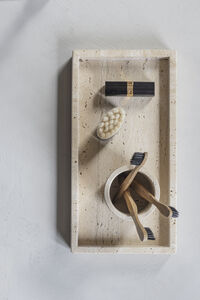 Travertine Tandborstmugg 10 cm