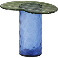 Striche Side Table Mint Green / Blue