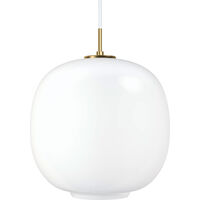 VL45 Radiohus Pendel 370 mm Messing / Glossy White
